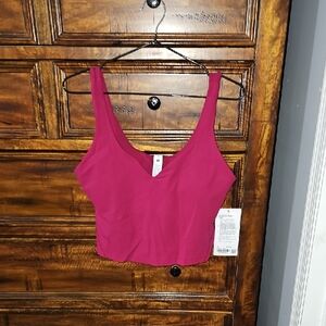 Lululemon Nwts BERRY RUMBLE Align Tank! Cropped, Tight Fit,pads Sz 12. NWTS